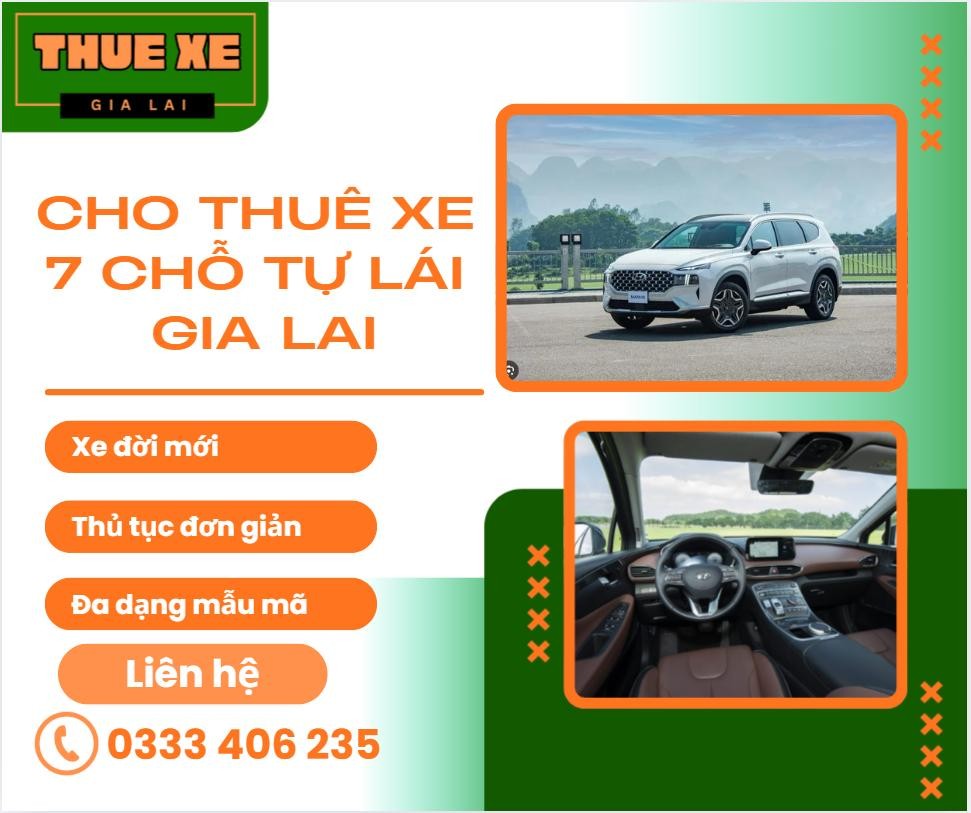 [2026] Bảng giá thuê xe 7 chỗ tự lái tại Gia Lai theo ngày