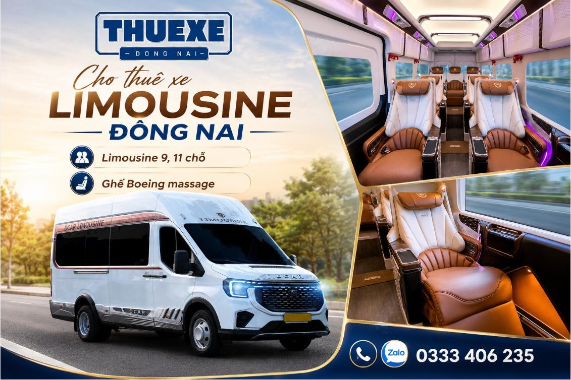 Cho thuê xe limousine tại Đồng nai ghế boeing massage